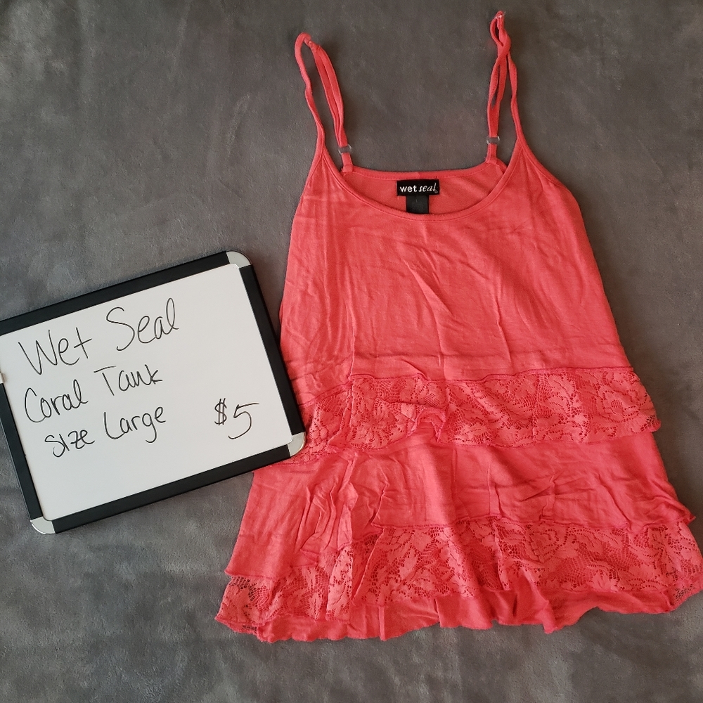 Wet Seal Coral Tank Top